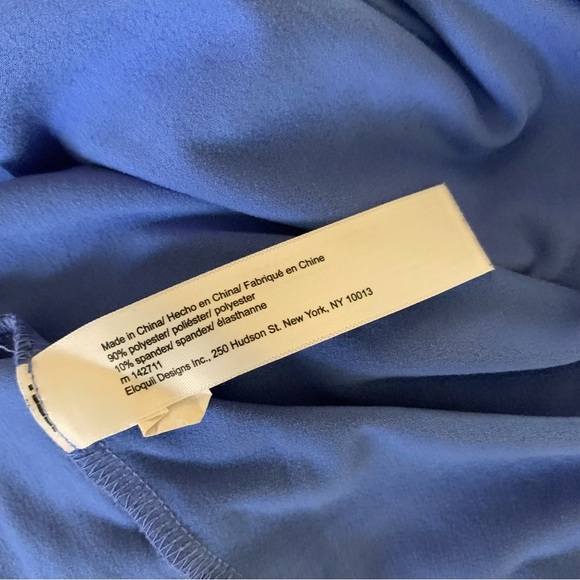 Eloquii Blue Ruched Bodycon Tank Midi Dress Curve Plus Size 24 Stretch - Picture 6 of 6